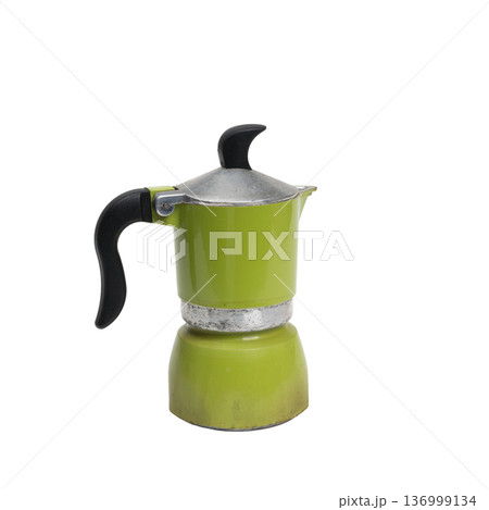 a green coffee pot 136999134