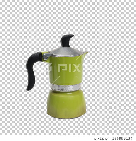 a green coffee pot 136999134