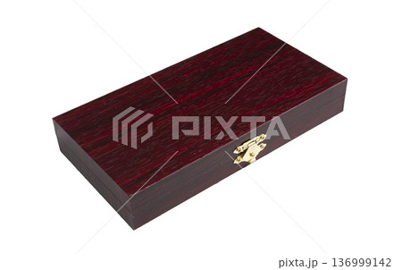 a wooden box isolated 136999142