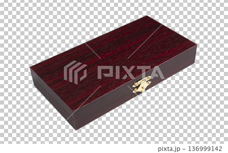 a wooden box isolated 136999142