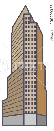 High building color icon. Business downtown symbol High building color icon. Business downtown symbol 136999378