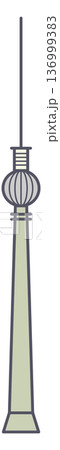 Berlin tower line icon. European tourism symbol Berlin tower line icon. European tourism symbol 136999383