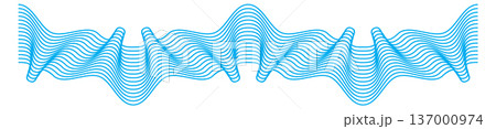 Blue line waveform. Signal amplitude electronic form Blue line waveform. Signal amplitude electronic form 137000974