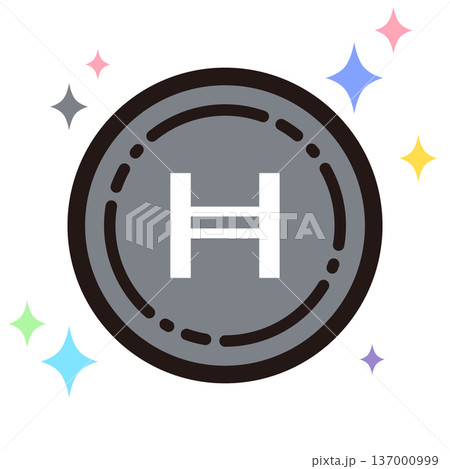 キラキラした仮想通貨アイコン 137000999