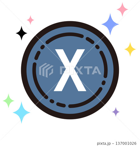 キラキラした仮想通貨アイコン キラキラした仮想通貨アイコン 137001026