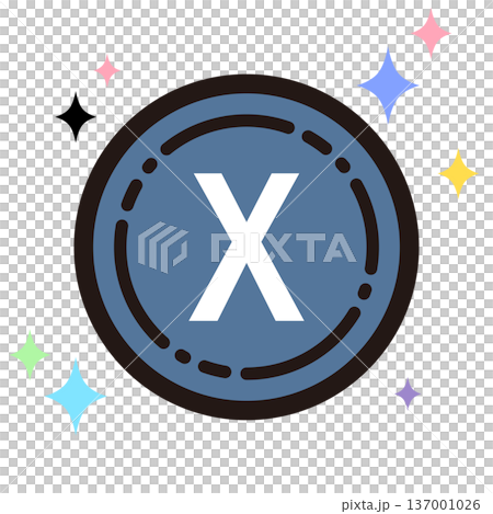 キラキラした仮想通貨アイコン キラキラした仮想通貨アイコン 137001026