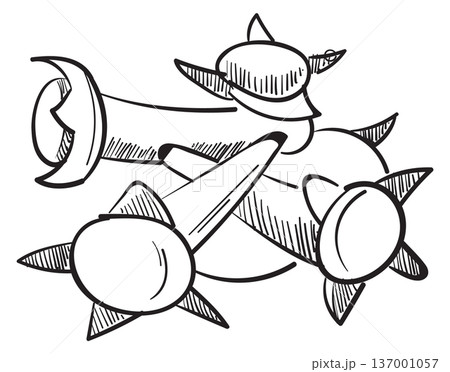 Clove doodle. Dry aroma spice hand drawn icon Clove doodle. Dry aroma spice hand drawn icon 137001057