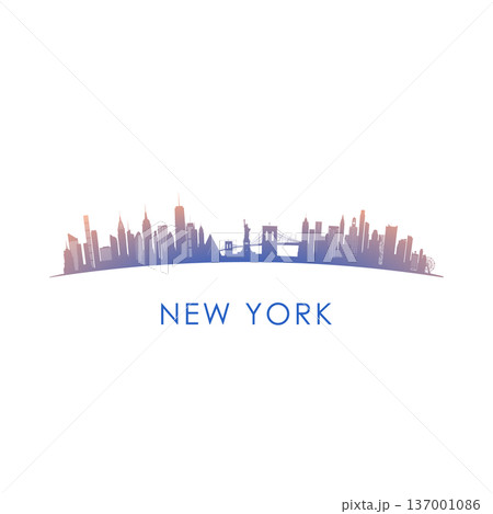 New York skyline silhouette.  137001086