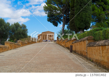 Agrigento site with ancient greek ruins, Sicily 137001402