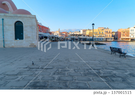 venetian habour of Chania, Crete, Greece 137001515