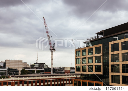 View of Building Construction in Melbourne Australia View of Building Construction in Melbourne Australia 137001524