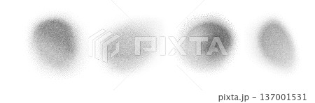 Gray stipple circle blobs blurred gradient noise gradation, abstract gritty dotted spray paint design element vector set Gray stipple circle blobs blurred gradient noise gradation, abstract gritty dotted spray paint design element vector set 137001531