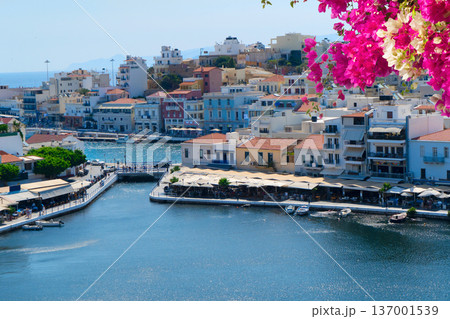 harbour of Agios Nikolaos, Crete, Greece 137001539