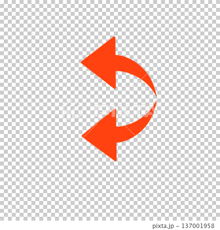 Red arrow icon set, circular, refresh, back, forward, simple material Red arrow icon set, circular, refresh, back, forward, simple material 137001958