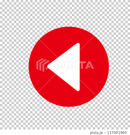 Red arrow icon set, circular, refresh, back, forward, simple material 137001960