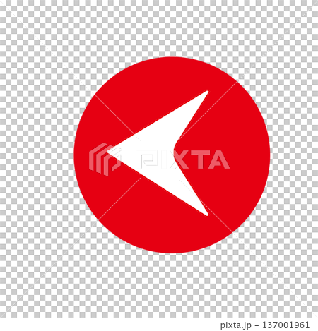 Red arrow icon set, circular, refresh, back, forward, simple material 137001961