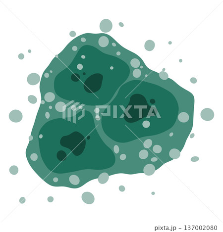 Toxic mold spores spread across the wet surface, creating contamination and respiratory risk. Vector illustration Toxic mold spores spread across the wet surface, creating contamination and respiratory risk. Vector illustration 137002080