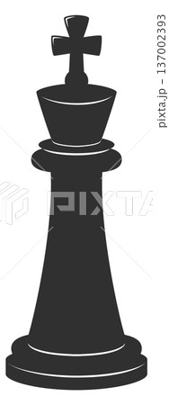 King figure icon. Black chess defend symbol King figure icon. Black chess defend symbol 137002393