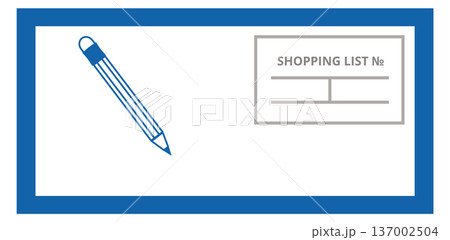 Shopping list sheet template. Paper blank page 137002504