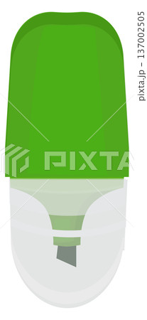 Green highlighter icon. Office supply. Stationery tool Green highlighter icon. Office supply. Stationery tool 137002505