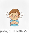ぷんぷん怒っている男の子 137002555