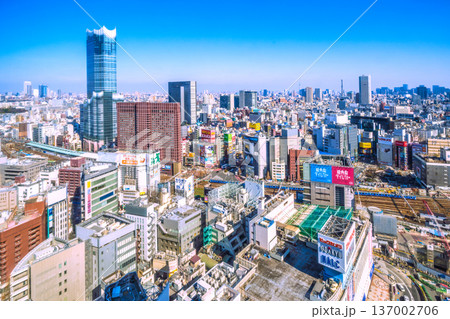 日本の東京都市景観新風景。歌舞伎町や東急歌舞伎町タワー、電車、池袋、大手町、丸の内(右奥)などを望む 日本の東京都市景観新風景。歌舞伎町や東急歌舞伎町タワー、電車、池袋、大手町、丸の内(右奥)などを望む 137002706