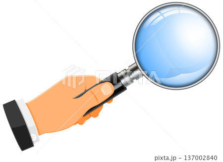 Magnifying Glass in Hand 137002840