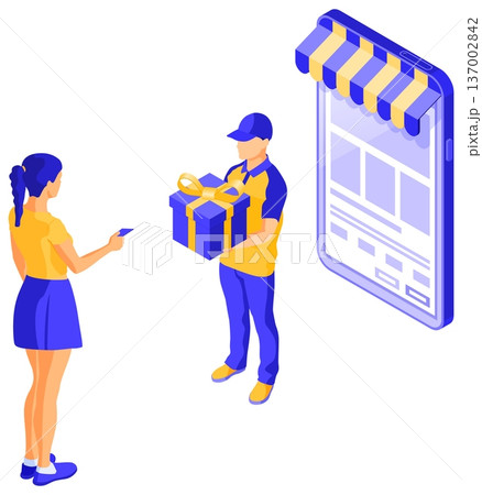 Isometric Online Internet Shopping Isometric Online Internet Shopping 137002842
