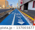自転車専用レーンがある風景 137003877