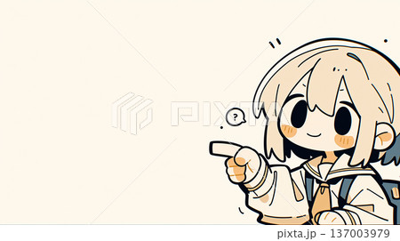 指をさす女性 137003979