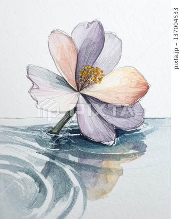 water lily in a water water lily in a water 137004533