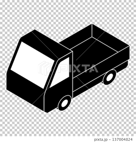 斜め上から見た配送トラックのイラスト 斜め上から見た配送トラックのイラスト 137004824