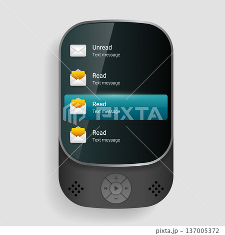 Modern Email Inbox Mobile App Interface Templateのイラスト素材 [137005372] - PIXTA
