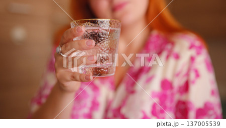 Drinking fresh water morning routine Drinking fresh water morning routine 137005539
