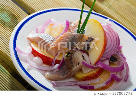 Norwegian dish - Salad Herring with apples Norwegian dish - Salad Herring with apples 137005772