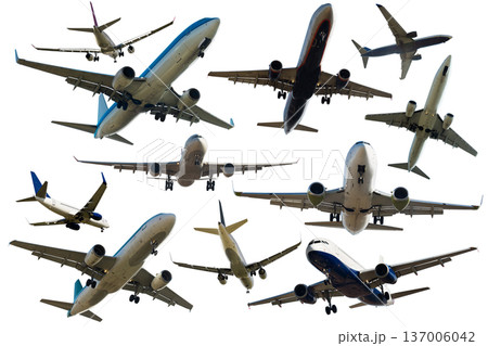 Many different planes on a clean white background Many different planes on a clean white background 137006042