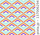 Chevron graphic ornament seamless pattern. Irregular line, classic 60s, 70s concept abstract geometrical grid. Blue marine red yellow color palette. Cute modern vector illustration, white background 137006294