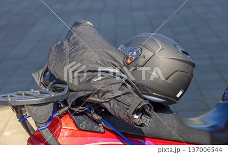 Motorcycle Jacket and Helmet Motorcycle Jacket and Helmet 137006544