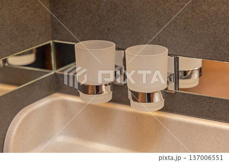 Two Frosted Glass Holder Two Frosted Glass Holder 137006551