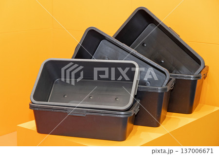 Rectangular Black Plastic Tubs Rectangular Black Plastic Tubs 137006671