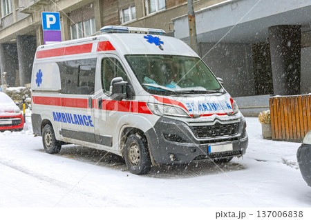 Ambulance Van Snow Street Ambulance Van Snow Street 137006838