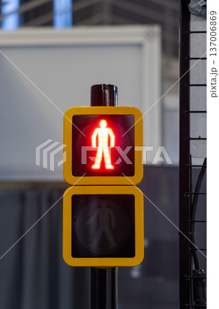 Pedestrian Red Traffic Light Pedestrian Red Traffic Light 137006869