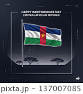Central African Republic Flag on Modern Futuristic Background for Independence Day 137007085