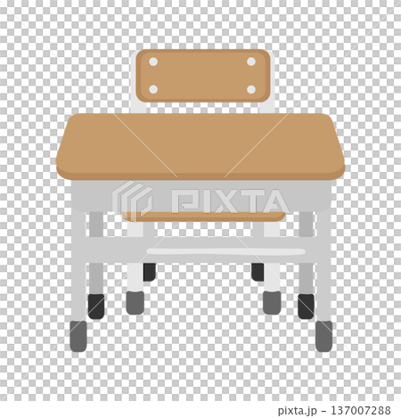 学校用の机と椅子のイラスト 学校用の机と椅子のイラスト 137007288