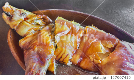 Traditional Segovian Style Roast Suckling Pig 137007410