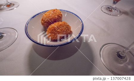 Fried Croquette Spanish Tapa, Spain Fried Croquette Spanish Tapa, Spain 137007428