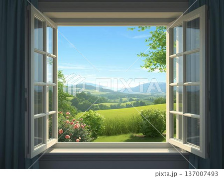 窓から見える景色 窓から見える景色 137007493