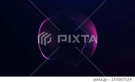 Glowing pink blue purple energy sphere with smooth flowing light waves and soft digital gradient on dark background. Futuristic abstract orb with luminous plasma texture. Glowing pink blue purple energy sphere with smooth flowing light waves and soft digital gradient on dark background. Futuristic abstract orb with luminous plasma texture. 137007524