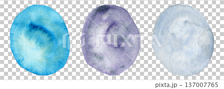 Abstract watercolor hand painting blue and gray round shape textured blobs set. Creative watercolor brush stroke organic turquoise teal and purple circles for banner design, cloud frame background Abstract watercolor hand painting blue and gray round shape textured blobs set. Creative watercolor brush stroke organic turquoise teal and purple circles for banner design, cloud frame background 137007765
