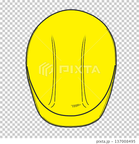 Yellow construction helmet plane (transparent background, single item) Yellow construction helmet plane (transparent background, single item) 137008495